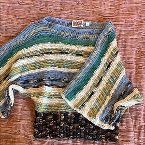 ROSIE NEIRA Boho Rainbow Knit Sweater